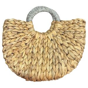 🎯 Target 🎯 Straw Tote Bag with Rhinestone Handle